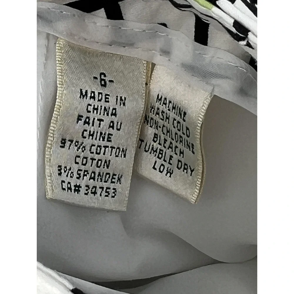 Fairway & Greene Skort Womens 6 White Geometric Print Golf A-Line Lined‎ Pockets